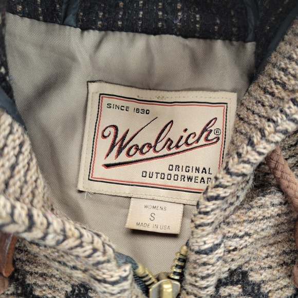 Woolrich Womens Small Wool Jacket Coat Fair Isle Snowflake Southwest USA Zip USA - Picture 4 of 8